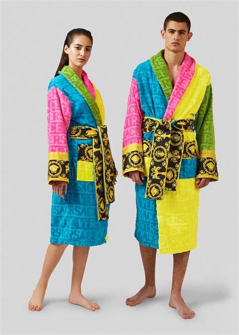 versace robe colorful|versace his and hers robes.